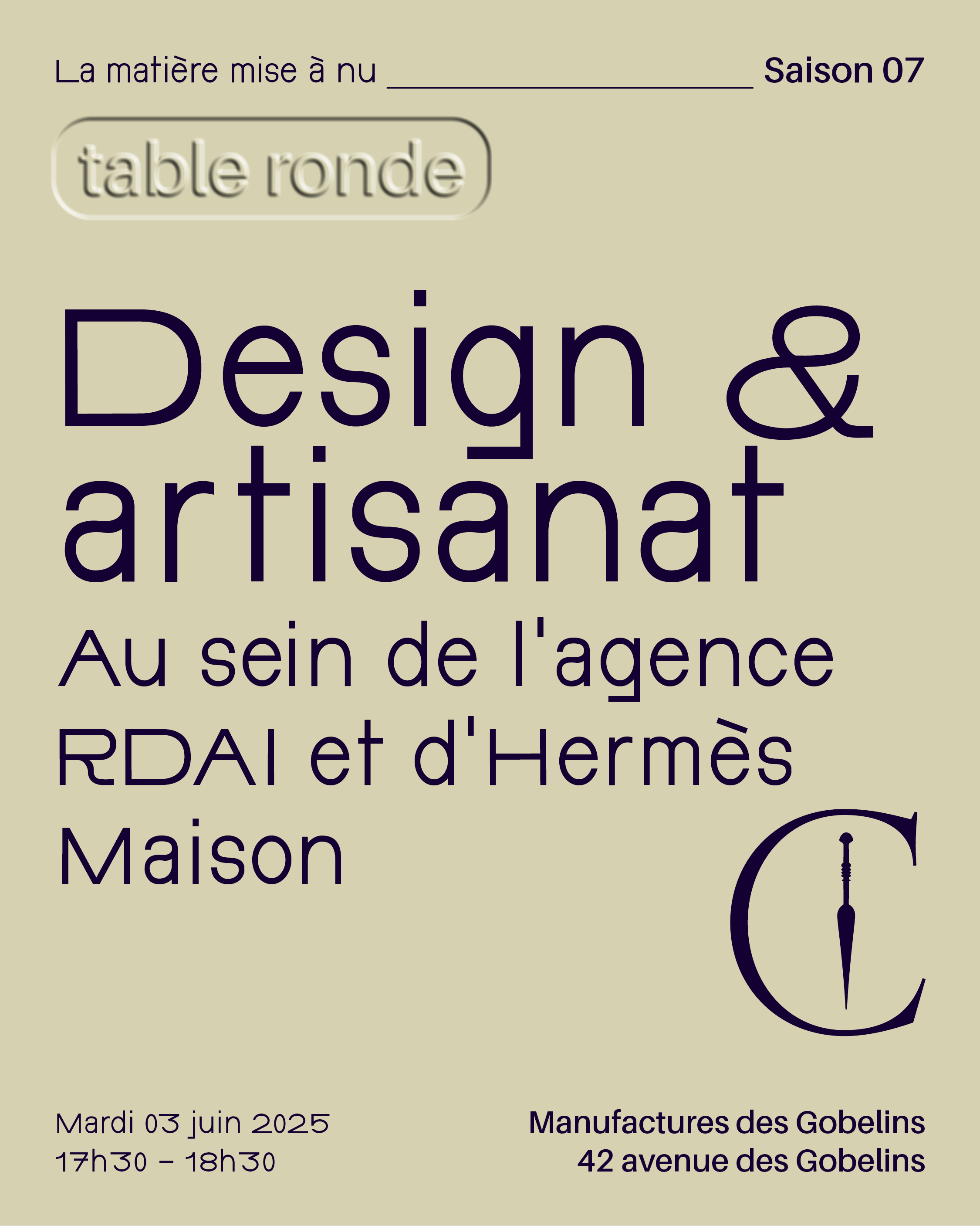LA MATIÈRE MISE À NU — SAISON 7 : Design & artisanat au sein de l’agence RDAI et d’Hermès Maison